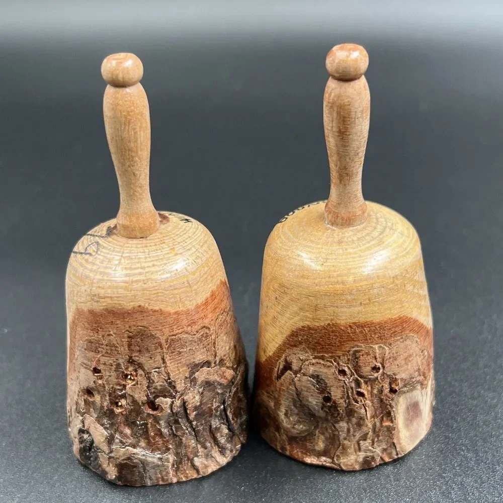 Wooden Canadian Bell Salt And Pepper‎ Shakers